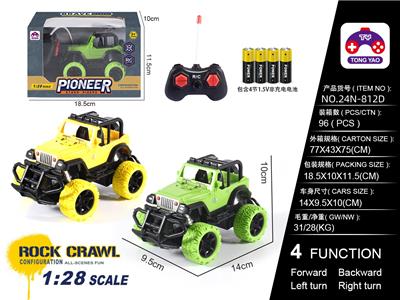 1:28牧马人仿真遥控车（包电）4粒AA - OBL10205283