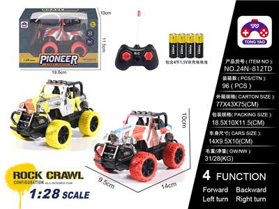 1:28牧马人涂鸦遥控车（包电）4粒AA - OBL10205292