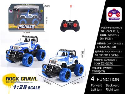 1:28牧马人警车遥控车（不包电） - OBL10205299