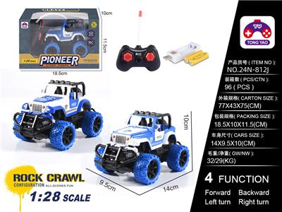 1:28牧马人警车遥控车（包电）带USB槽 - OBL10205300