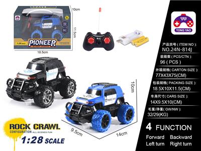 1:28丰田酷路泽警车遥控车（包电）带USB槽 - OBL10205303