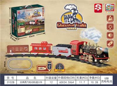 古典编程蒸汽电动轨道火车锂电款 - OBL10208419