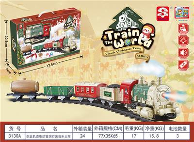 圣诞轨道电动冒烟灯光音乐火车 - OBL10208438