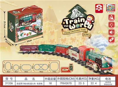 圣诞蒸汽电动轨道火车 包锂电 - OBL10208441