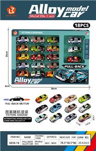 6.8CM跑车款
铁皮车
18PCS（回力
功能，12个
图案随机混
装） - OBL10208515