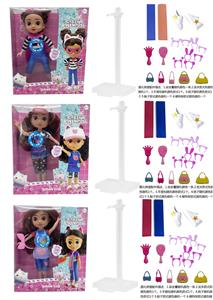 Gabby;s dollhouse  高档12寸12关节实身带灯光音乐主角盖比的娃娃屋带DIY染发膏和5样惊喜配件 - OBL10209336