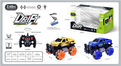 开窗盒/2.4G遥控特技越野四驱皮卡车带灯光 - OBL10210050