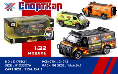 1:32 合金GMC自由光回力车模三开门（1只装）俄文 - OBL10213629