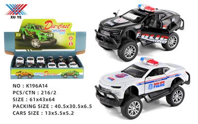 1:32 合金警车 大脚怪 回力 开门（12只装） - OBL10213705