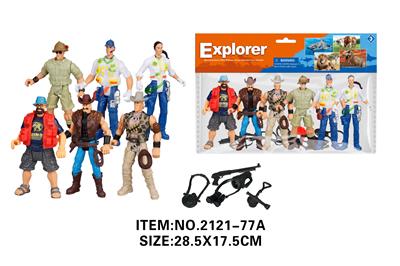 狩猎公仔卡头防爆袋
六款探险者配工具
（卡头袋装） - OBL10213914