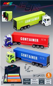 1：50展示盒仿真合金拖头集装箱货柜车A款6pcs - OBL10215338