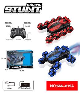 八轮特技遥控车喷烟灯光 - OBL10217827