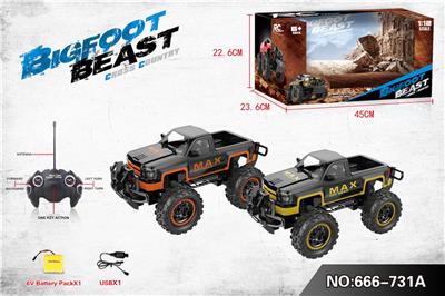 1:12五通越野开门遥控车+灯光（包电）USB线 - OBL10217930