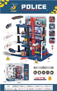 4层警察办公大楼（配3只合金车） - OBL10218383