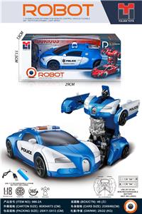 1:18一键变型布加迪仿真警车（包电） - OBL10219683