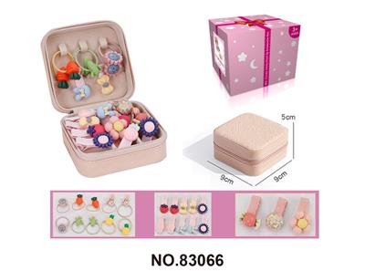 单层方盒23件套（棒棒糖发夹套装）女孩饰品套装过家家玩具 - OBL10221414