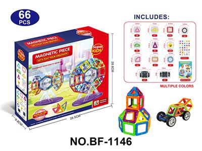 透明磁力片积木套装66PCS - OBL10223130