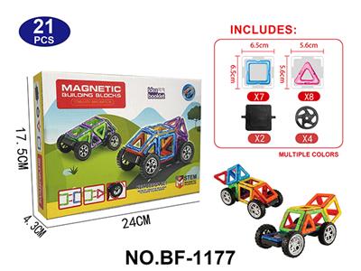 透明磁力片积木套装21PCS - OBL10223184