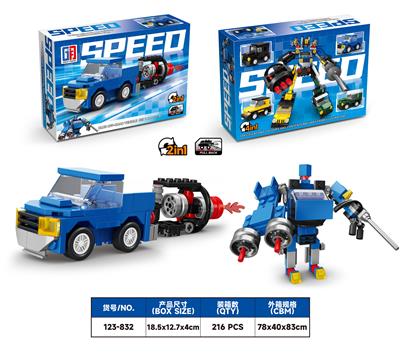 益智城市积木回力变形福特F150皮卡金刚带加速器套装（86PCS） - OBL10223602