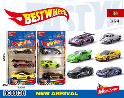 1:64合金车（赛车，老爷车，跑车）3只盒装 - OBL10223939