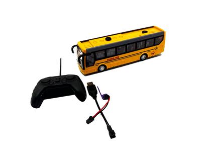 (包电 锂电池)1:32遥控四通带灯光校巴 （黄色） - OBL10224032