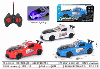 1:18四通遥控警车 带灯光 不带电 - OBL10224158