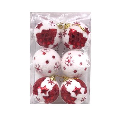 5.5CM圣诞白球加树6PCS - OBL10225790