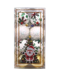 5.5CM圣诞雪花白球混金球16PCS - OBL10225820