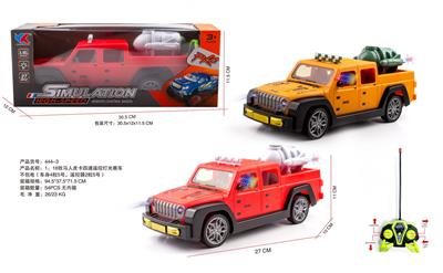 1：16牧马人皮卡四通遥控灯光赛车不包电（车身4粒5号，遥控器2粒5号） - OBL10226045