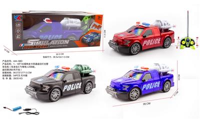 1：16F150福特皮卡四通遥控灯光警车包电（车身包3.7V锂电+USB线，遥控器2粒5号不包） - OBL10226061