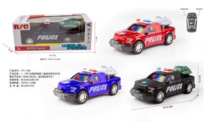 1：16F150福特猛禽二通遥控带3D灯光警车不包电（车身三粒5号，遥控器2粒5号） - OBL10226064