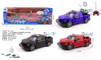 1：16F150福特皮卡六通喷雾带灯光遥控仿真车包电（车身3.7V锂电池+USB充电线，遥控器二粒5号电池不包） - OBL10226081