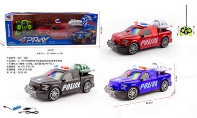 1：16F150福特皮卡四通遥控灯光警车包电（车身包3.7V锂电+USB线，遥控器2粒5号不包） - OBL10226083