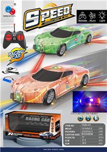 四通遥控声光透明壳跑车（包电） - OBL10227887