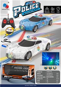 四通遥控声光透明壳警车（包电） - OBL10227889