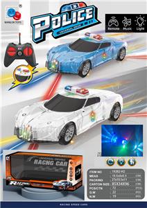 四通遥控声光透明壳警车（不包电） - OBL10227890