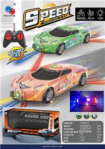 四通遥控声光透明壳跑车（不包电） - OBL10227892