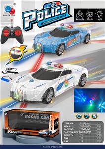 四通遥控声光透明壳警车（包电） - OBL10227893