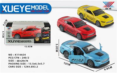 1:32 合金车模 野马GT 开门回力（1只装） - OBL10228300