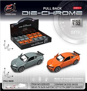 1:32 B马仿真合金车
灯光 音效 双开门 回力
（12只/盒）两色混装 - OBL10228336