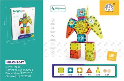 5.5CM彩窗磁力片89PCS - OBL10229487