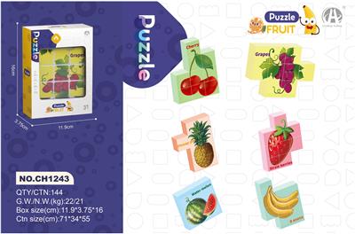 水果主题磁力拼图（6个图案） - OBL10229653