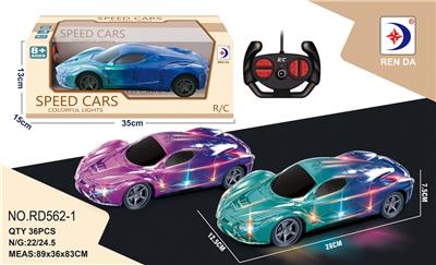 四通炫彩灯光 音乐 遥控车 - OBL10229957
