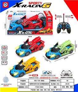 五通带灯光开三车门兰博基尼遥控警车 - OBL10230775