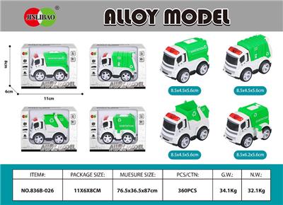Q版合金回力城市环卫车 - OBL10232042