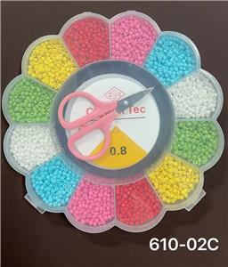 新款花盒12格细珠串珠盒
（带剪刀+线盒） - OBL10233584