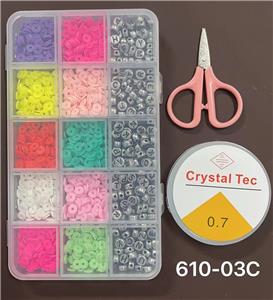 新款15格小软陶+字母珠串珠
盒（带剪刀+线盒） - OBL10233590