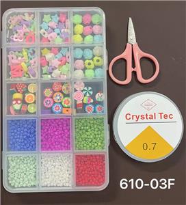 新款15格普通珠+大陶片+
细珠串珠盒（带剪刀+线盒） - OBL10233593