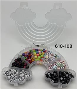 新款英文9格彩虹串珠盒 - OBL10233634