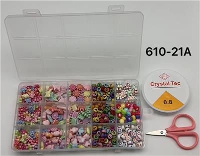 新款英文15格串珠盒         （水洗珠+剪刀+线盒） - OBL10233664